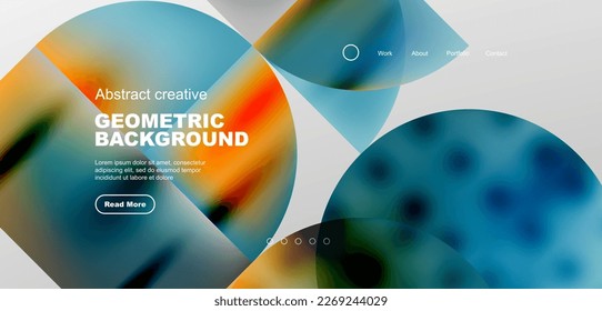 Abstract circles and lines geometric minimal trendy background. Business or technology design for wallpaper, banner, background, landing page, wall art, invitation, prints