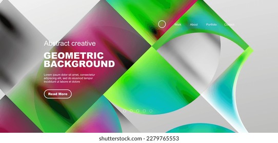 Abstract circles and lines geometric minimal trendy background. Business or technology design for wallpaper, banner, background, landing page, wall art, invitation, prints