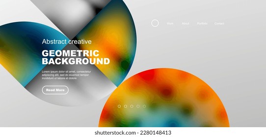 Abstract circles and lines geometric minimal trendy background. Business or technology design for wallpaper, banner, background, landing page, wall art, invitation, prints