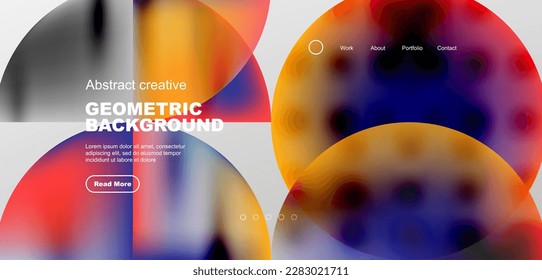 Abstract circles and lines geometric minimal trendy background. Business or technology design for wallpaper, banner, background, landing page, wall art, invitation, prints