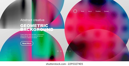 Abstract circles and lines geometric minimal trendy background. Business or technology design for wallpaper, banner, background, landing page, wall art, invitation, prints