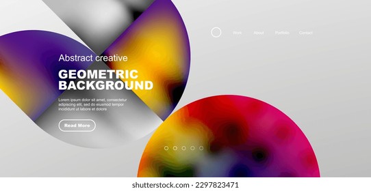 Abstract circles and lines geometric minimal trendy background. Business or technology design for wallpaper, banner, background, landing page, wall art, invitation, prints