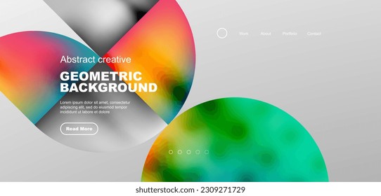 Abstract circles and lines geometric minimal trendy background. Business or technology design for wallpaper, banner, background, landing page, wall art, invitation, prints