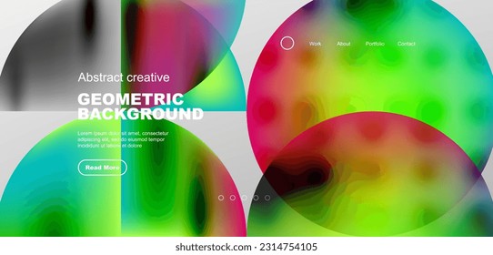 Abstract circles and lines geometric minimal trendy background. Business or technology design for wallpaper, banner, background, landing page, wall art, invitation, prints