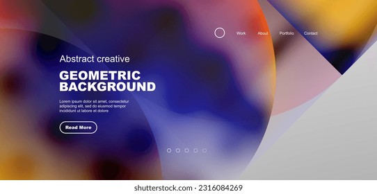 Abstract circles and lines geometric minimal trendy background. Business or technology design for wallpaper, banner, background, landing page, wall art, invitation, prints