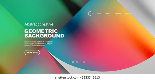 Abstract circles and lines geometric minimal trendy background. Business or technology design for wallpaper, banner, background, landing page, wall art, invitation, prints