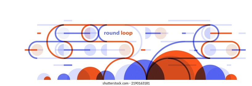 Abstract circles and lines vector background, geometric composition drawing technology plan, loop circular digital scheme.