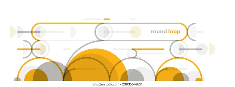Abstract circles and lines vector background, geometric composition drawing technology plan, loop circular digital scheme.