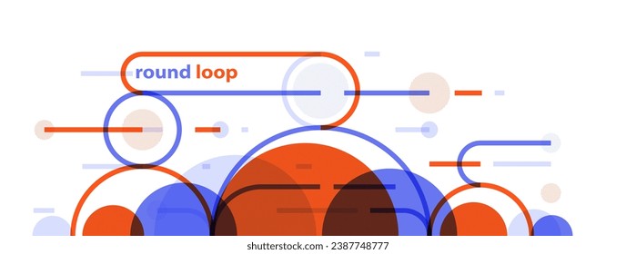 Abstract circles and lines vector background, geometric composition drawing technology plan, loop circular digital scheme.