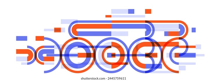 Abstract circles and lines vector background, geometric composition drawing technology plan, loop circular digital scheme.