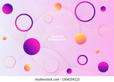abstract circles and lines with yellow and red gradients on a light background