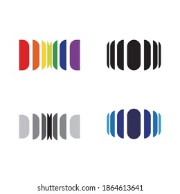 Abstract circles logo vector template set. You can use it in biotechnology, energy,and inspiration concept icons.