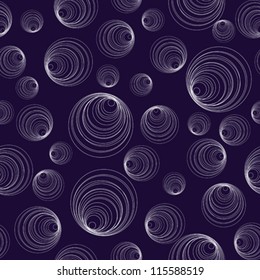 Abstract circles mauve background, seamless pattern