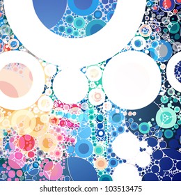 Abstract Circles Mosaic Background Pattern