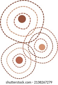 Abstract circles in neutral tones. Simple vector illustration, for children, magazines, advertising, logo, mobile applications.
