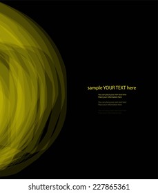 Abstract circles on a black background