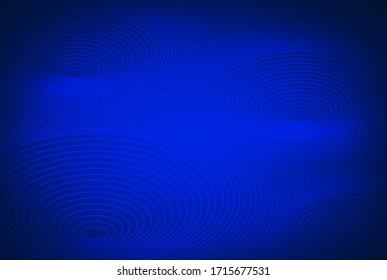 Abstract circles on blue mesh background and wallpaper. vector