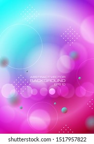 Abstract circles on blurred colors background. Vector Eps10