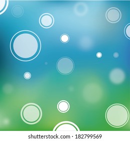Abstract Circles on Colorful Background
