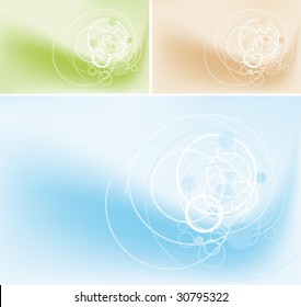Abstract circles on gradient background