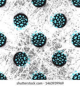 Abstract circles on a white background. Digital paper. Seamless crazy background. Retro vector illustration. Polka dot style.