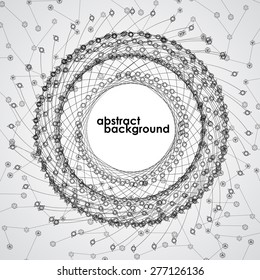 Abstract circles on a white background. Futuristic design. Vector illustration. Eps 10