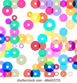 Abstract circles on a white background