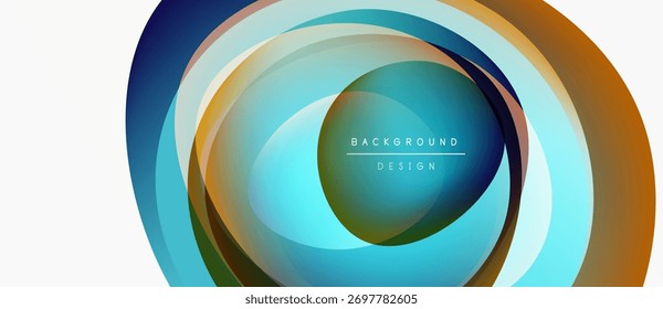 Abstract circles overlap, creating vibrant color gradients. Modern design element for backgrounds, presentations. Smooth transitions visible.