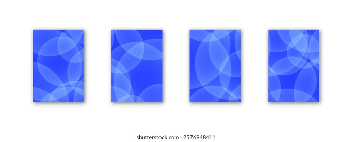 Abstract Circles Overlay Poster Background Vector Set