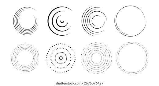 Abstract circles pack vector illustration