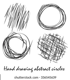 Abstract circles Painted by hand 