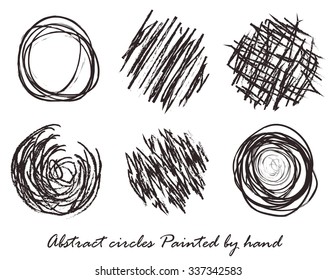 Abstract circles Painted by hand 