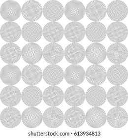 Abstract circles pattern. Grey and white vector patten.