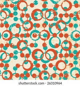 abstract circles pattern in grunge style