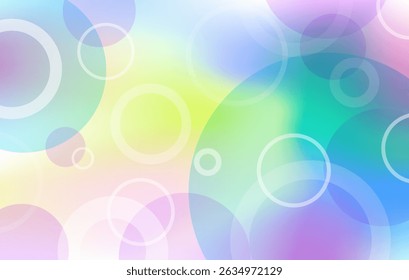 Abstract Circles Pattern over Mesh Background