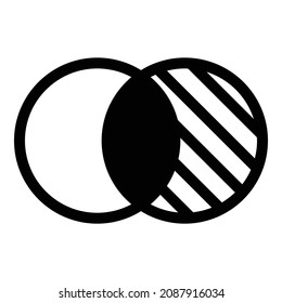 Abstract Circles Phase Flat Icon Isolated On White Background