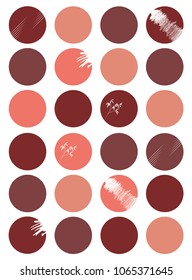 abstract circles and plants vector texture 