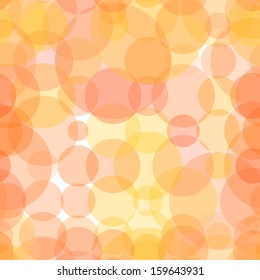 Abstract circles red seamless vector background. 
