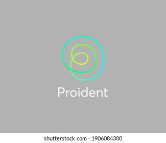 Abstract circles, rings, lines logo design template. Universal colorful spiral, spin vector logotype.