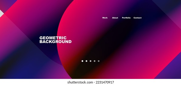 Abstract circles and round shapes landing page background. Vector Illustration For Wallpaper, Banner, Background, Card, Book Illustration, landing page. Pattern design concept