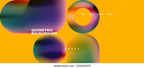 Abstract circles and round shapes landing page background. Vector Illustration For Wallpaper, Banner, Background, Card, Book Illustration, landing page. Pattern design concept