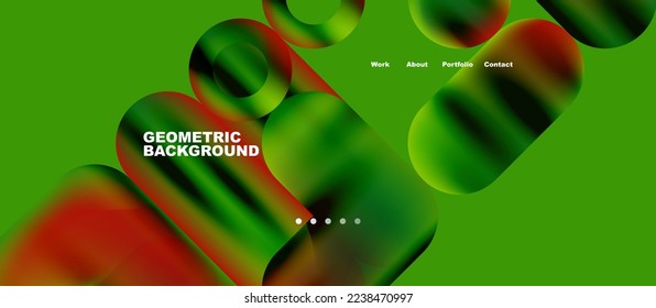 Abstract circles and round shapes landing page background. Vector Illustration For Wallpaper, Banner, Background, Card, Book Illustration, landing page. Pattern design concept
