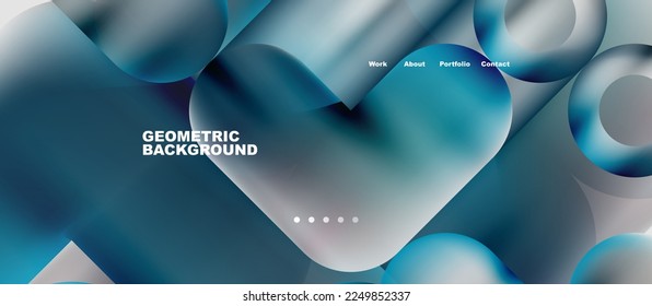 Abstract circles and round shapes landing page background. Vector Illustration For Wallpaper, Banner, Background, Card, Book Illustration, landing page. Pattern design concept