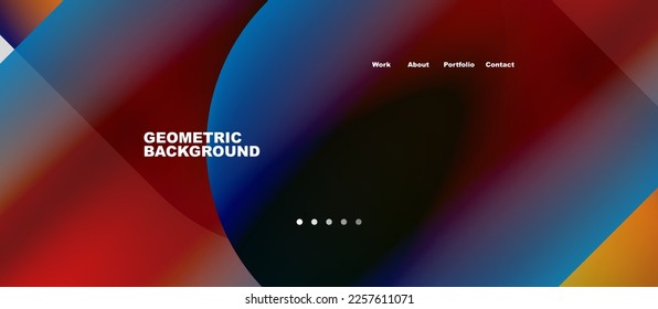 Abstract circles and round shapes landing page background. Vector Illustration For Wallpaper, Banner, Background, Card, Book Illustration, landing page. Pattern design concept