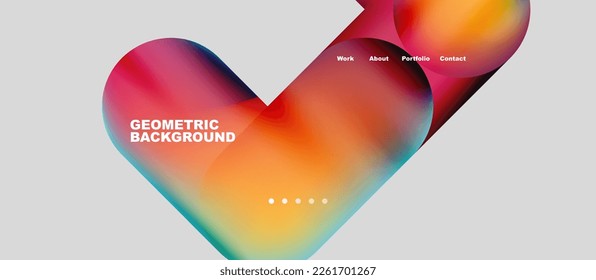 Abstract circles and round shapes landing page background. Vector Illustration For Wallpaper, Banner, Background, Card, Book Illustration, landing page. Pattern design concept
