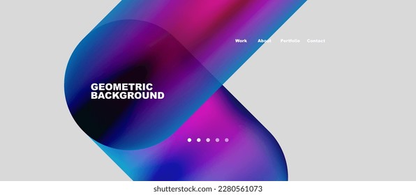 Abstract circles and round shapes landing page background. Vector Illustration For Wallpaper, Banner, Background, Card, Book Illustration, landing page. Pattern design concept