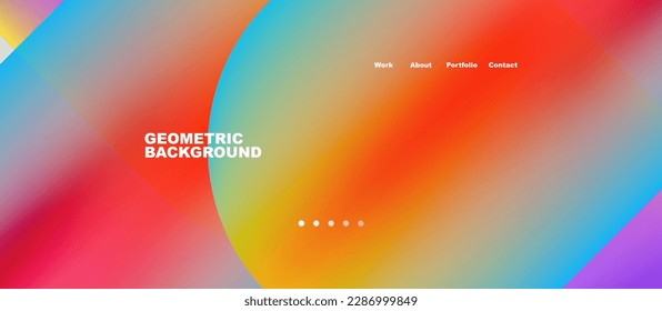 Abstract circles and round shapes landing page background. Vector Illustration For Wallpaper, Banner, Background, Card, Book Illustration, landing page. Pattern design concept
