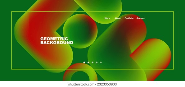 Abstract circles and round shapes landing page background. Vector Illustration For Wallpaper, Banner, Background, Card, Book Illustration, landing page. Pattern design concept