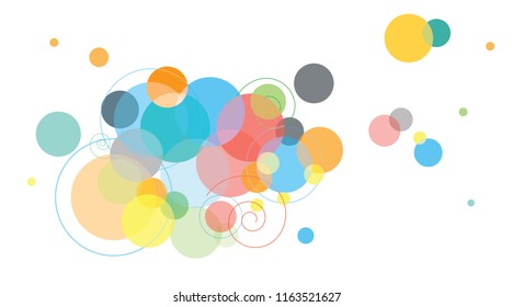 Abstract Circles scattered, Vector Illustration 