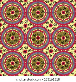 Abstract Circles Seamless Pattern